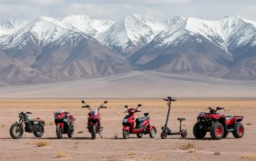 Electric scooter, electric moped, electric motorcycle, electric bicycle, electric bike, ATV